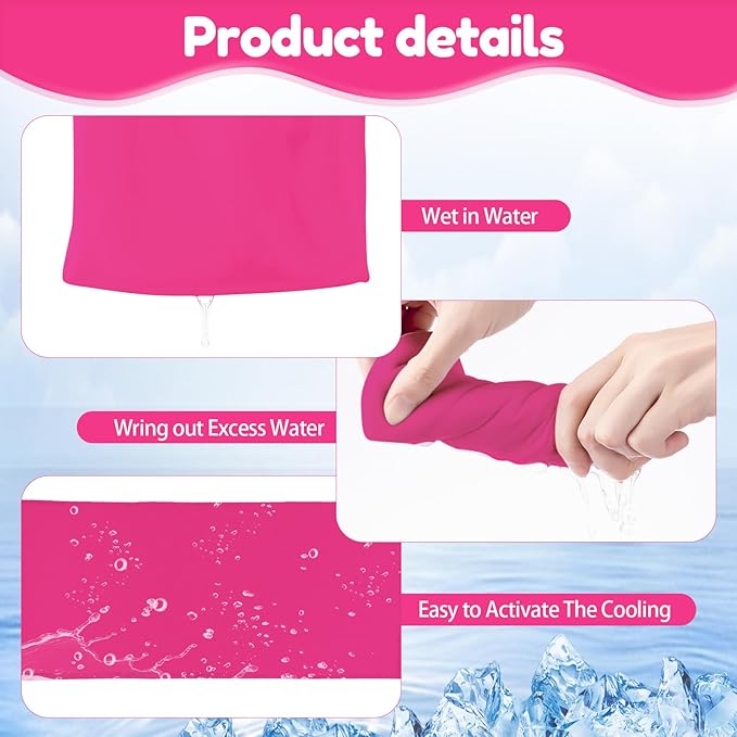Honoson Cooling Towel Bulk - Neck & Face Cool Chilly Towels Microfiber Breathable Sport Sweat Rag for Gym, Yoga, Travel, Camping, Running, Outdoor-FlexoryFit