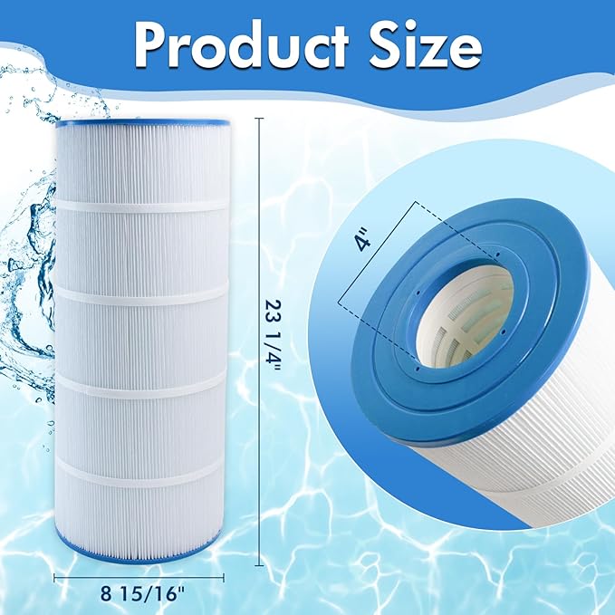 C1200 Pool Filter Cartridge (2-Pack) | Compatible with Hayward CX1200RE,PA120, Star Clear Plus C12002, PA120-M, Unicel C-8412,Clearwater II 125, Filbur FC-1293, Porpoise PP-B2, AK-7005 | 120 Sq. Ft.