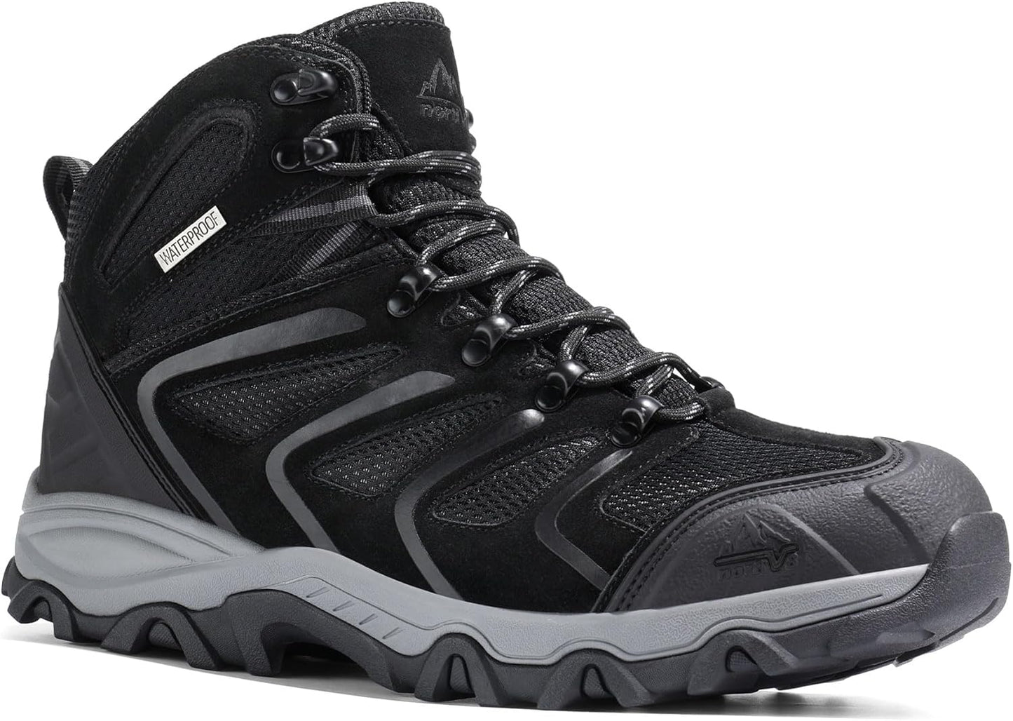 NORTIV 8 Men's Ankle High Waterproof Hiking Boots Outdoor Lightweight Shoes Trekking Trails Armadillo