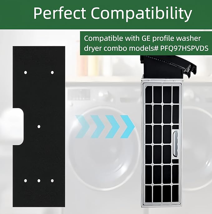 4Pcs Washer Dryer Combo for GE, WH01X35719 Lint Filter replacement - Hand Washable and Reusable Lint Filter for Ge Washer Dryer Filter - for Models: PFQ97HSPVDS
