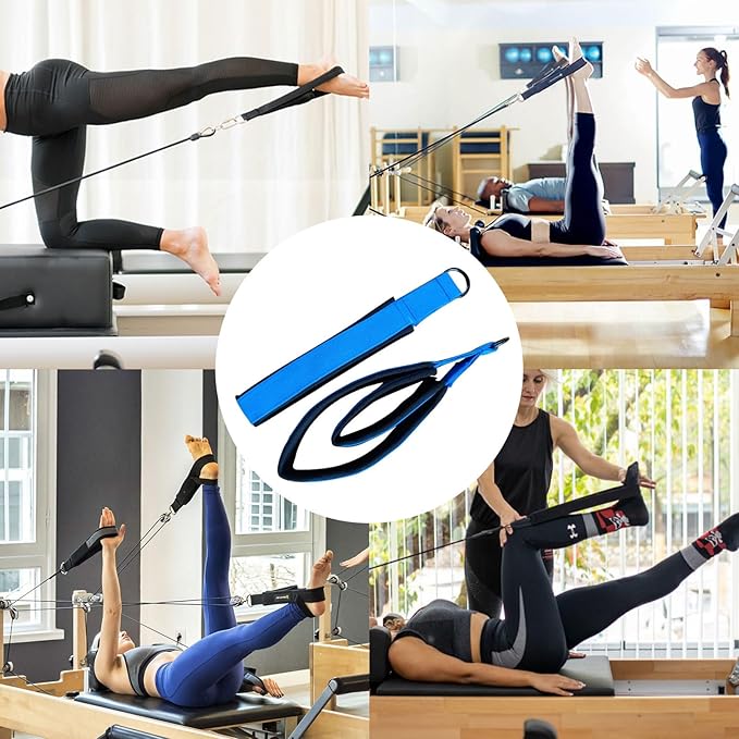 Pilates Double Loop Straps for Reformer, D Ring Straps Handle, Yoga Exercise Straps, 2 PCS-FlexoryFit