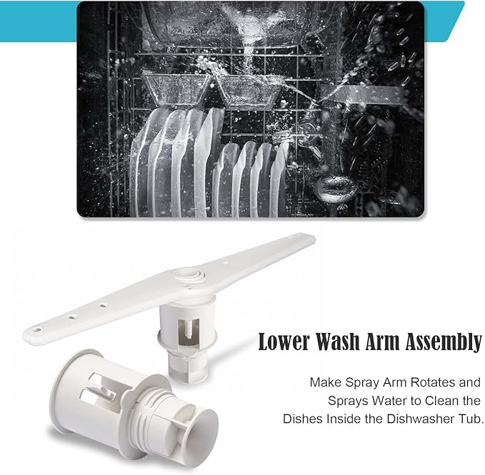 WD12X10244 Dishwasher Base Spray Arm replacement for Ge Dishwasher lower Spray Arm Replace 1263951, EAP1765974, PS1765974, AP4300545