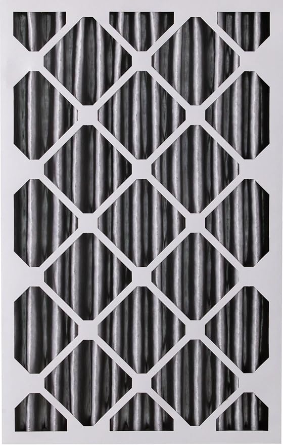 Nordic Pure 16x25x4 (15_1/2 x 24_1/2 x 3_5/8) Pleated Plus Carbon Air Filters MERV 8 2 Pack