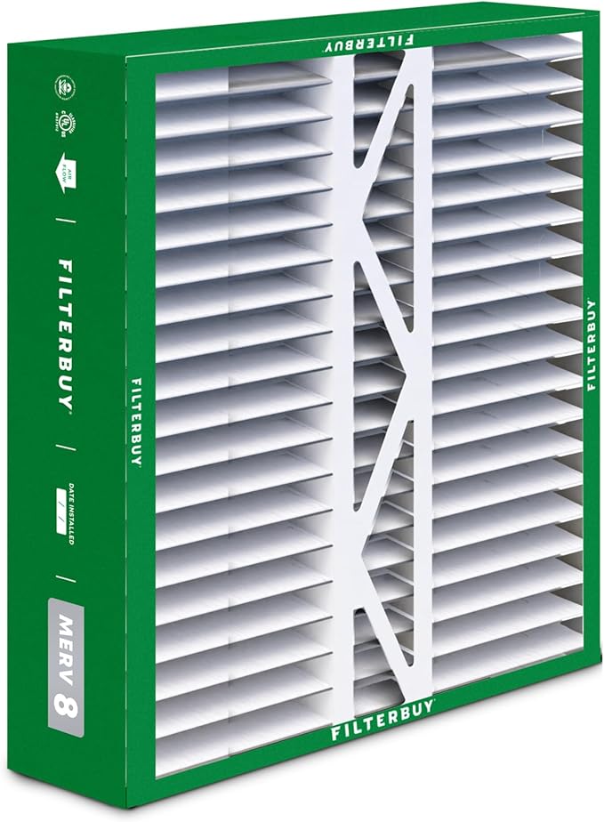 Filterbuy 16x22x5 Air Filter MERV 8 (MPR 700) Dust Defense Replacement (1-Pack), Pleated HVAC AC Furnace Filters for Amana, Coleman, Goodman, York, and More (Actual Size: 15.38 x 21.88 x 5.25)