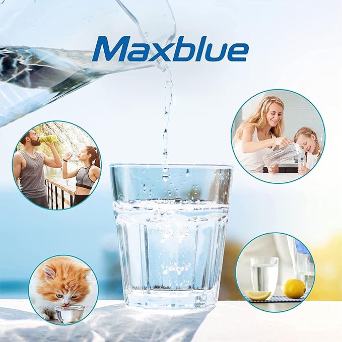 Maxblue DA29-00003G Refrigerator Water Filter, Replacement for Samsung DA29-00003G, DA29-00003B, Aqua-Pure Plus, RFG237AARS, DA29-00003F, HAFCU1, RFG297AARS, WFC2201, 3 Filters