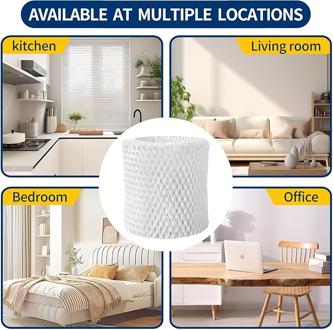 Humidifier Replacement Filter Compatible with Canopy Bedside and Nursery Humidifier,Made with Wood Pulp, Paper Filter, 2-Pack