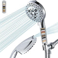 Filtered Shower Head with Handheld, High Pressure Shower Heads with Handheld Spray Combo, Filters, Shower Hose and Bracket, Chrome