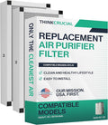 Think Crucial Replacement Air Purifier Filter with HEPA Filters - Compatible with Idylis Part # 560885 Filter - Fits Idylis F, AC-38 Models - Bulk (2 Pack)