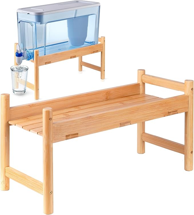 ZPirates Water Filter Dispenser Stand - 1 to 2 Galon Filtered Water Pitcher Dispenser Holder - Compatible with Most Brands Models and Designs [See photos for measurements]