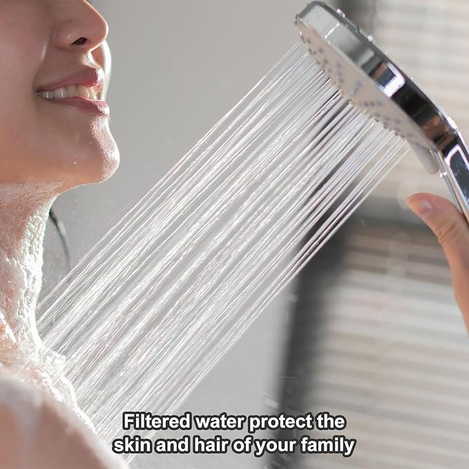 uxcell 12 Pcs Shower Head Filter 4.3 Inch PP Cotton Filter Cartridge Replacement High-Pressure Handheld Fan Shower Jet Sets
