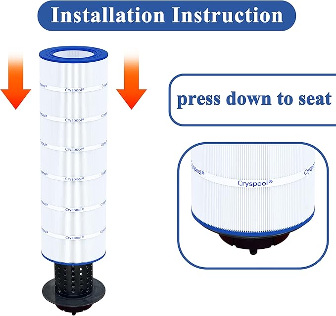 Cryspool® 09031 Compatible with Clean & Clear CCRP150, CC150, R173216, Posi-Clear PXCRP 150, PAP150, 59054300, 160317, 160355, 160352, C-9415, 150 Sq. Ft Pool Filter Cartridge, 1 Pack