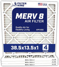 Filter King 38.5x13.5x1 Air Filter | 4-PACK | MERV 8 HVAC Pleated A/C Furnace Filters | MADE IN USA | Actual Size: 38.5 x 13.5 x .75"