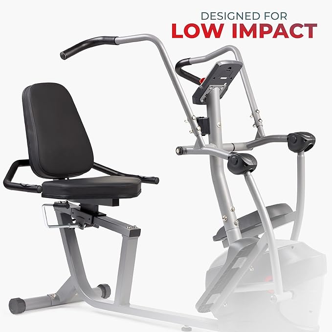 Sunny Health & Fitness Smart Recumbent Bike, Full-Body Home Training with Arm/Leg Exercisers, Indoor Cycling Workout Machine Plus Adjustable Seat & Bulit-in Pulse Sensors, Free SunnyFit App Connection-FlexoryFit