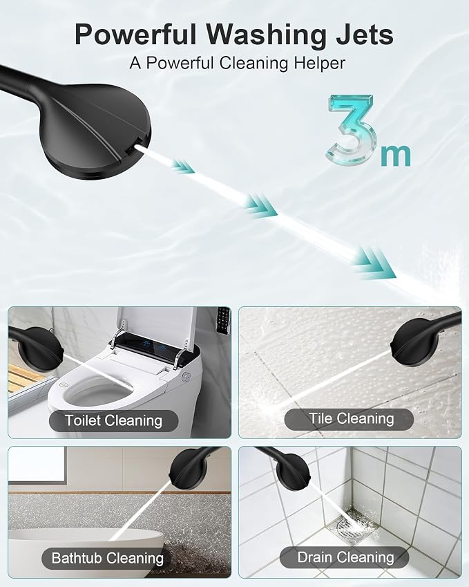 Filtered Handheld Shower Head, 9 Spray Modes High Pressure, 5 Replacement - Image 7