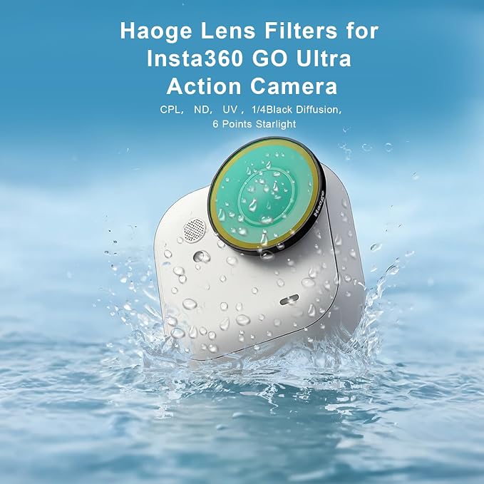 Haoge Star Filter for Insta360 GO Ultra, 6 Points Starlight Twinkle Starburst - Image 5