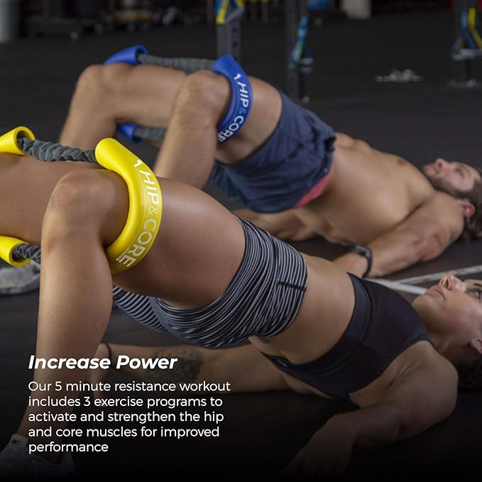 Crossover Symmetry Hip & Core System - Loop Resistance Home Workout Bands to Stretch and Strengthen Legs, Butt, HIPS, Thighs and Glutes, Includes Online Exercise & Training Guide-FlexoryFit
