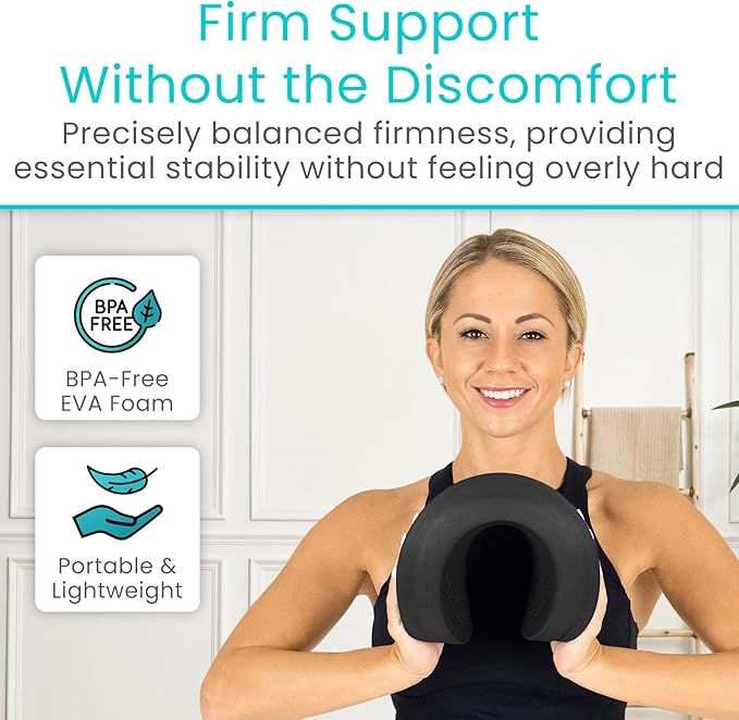 Vive Oval Balance Pad - Wobble Cushion For Physical Therapy And Rehabilitation Equipment - Soft Stability Trainer Foam For Workouts, Yoga, Core Strength And Pilates - Device For Women, Men And Kids-FlexoryFit