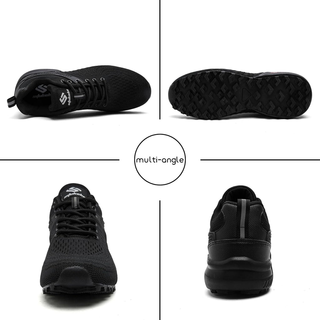 Men's Trail Running Shoes Lightweight Breathable Walking Hiking Sneakers Outdoor Athletic Tennis Cross Training Shoes