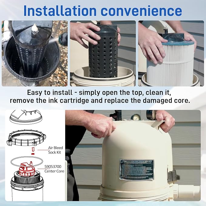59053700 Center Core Fit for Clean and Clear Pool Filter 100 sq. ft. Pool and Spa Cartridge Filter EC-160354 CCRP100
