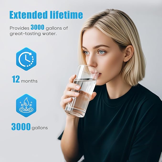 51300/C, Replacement for Elkay 51300/C, Replacement 55898C Filters, Replacement Bottle Stations Compatible with Ezh2o Filter ERF750, 55898C, EWF3000(No Chip 6-Pack)