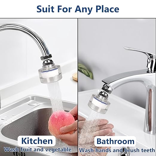 6 Pcs Sink Water Filter Elements, Universal Sink Faucet Filter Elements, Sink Faucet Filter Removes Hard Water, Water Filtration & Softeners, Faucet Sprayer Attachment(Faucet Not Included)