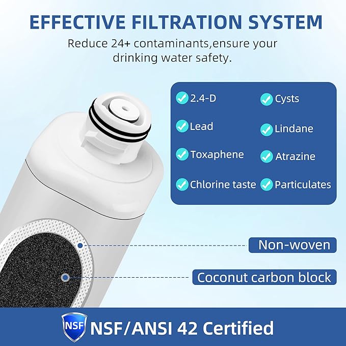 DA97-17376B Water Filter Replacement for Samsung Refrigerator Rs27t5200sr Rs22t5201sr Rf27t5201sr Rf29a9671sr Haf-qin/exp rf27t5241sr rf28t5001sr rf27t5201sg rf28r7201sr rf28r7351sr, 2 Pack