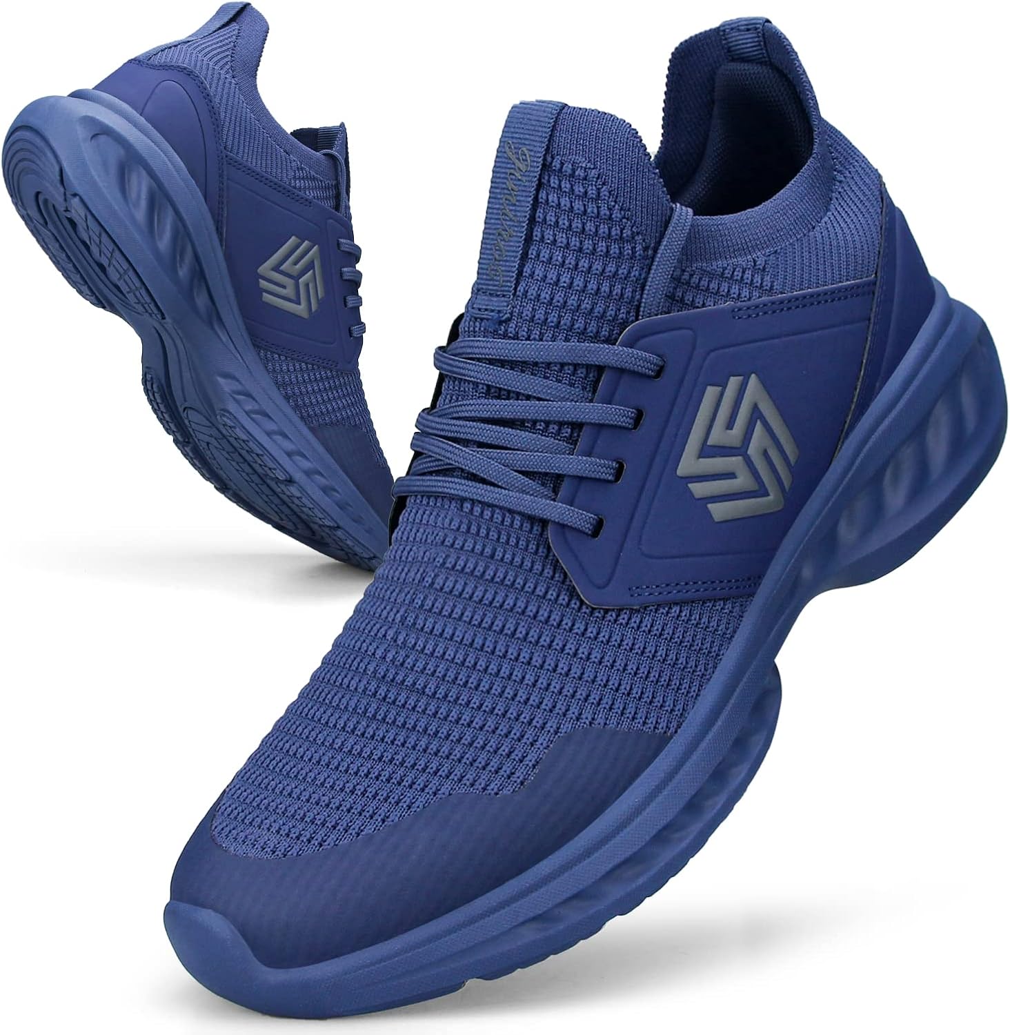 Mens Slip On Walking Shoes Non Slip Running Shoes Breathable Workout Shoes Lightweight Gym Sneakers