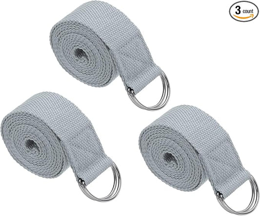 PATIKIL Yoga Strap for Stretching Cotton Yoga Belt with Adjustable Metal D-Ring Buckle Stretch Band for Fitness Pilates-FlexoryFit