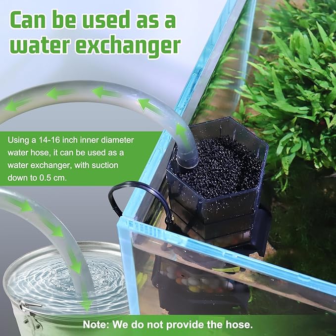 hygger Turtle Tank Filter with Adjustable Flow for Reptiles Frogs:Combinable Four-Layer Aquarium Filter,160GPH Quiet in-Tank Filter with Filter Media for 20 to 60 Gallon Low Water Level Aquarium