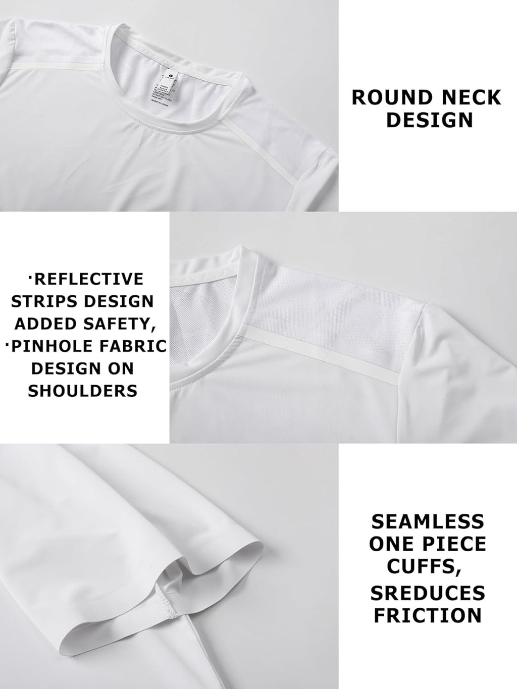 Mens Seamless Workout T-Shirts Lightweight Moisture Wicking Running Hiking Camping Tennis Pickleball Shirts for Men
