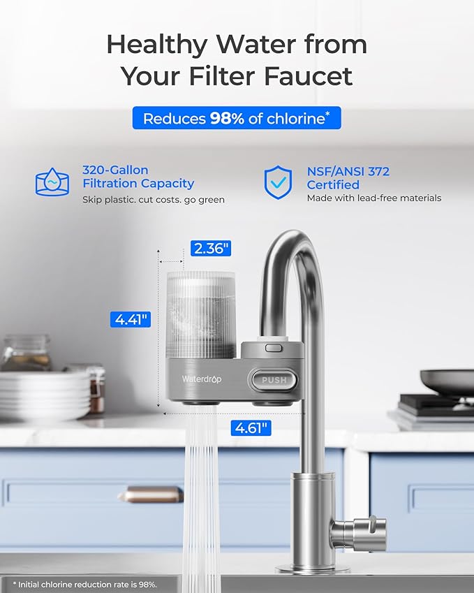 Waterdrop FC-07 Water Filter for Sink Faucet, Visible Filter Housing, Faucet - Image 4
