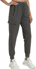 Kcutteyg Womens Water Resistant Hiking Pants with Pockets Quick Dry Soft Athletic Workout Joggers Pants for Camping Travel