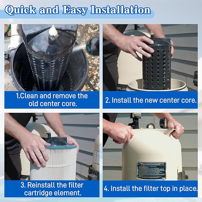 59053800 Center Core Fit for Clean and Clear Pool Filter 150, 175 and 200 sq. ft. Pool and Spa Cartridge Filter EC-160353 EC-160355