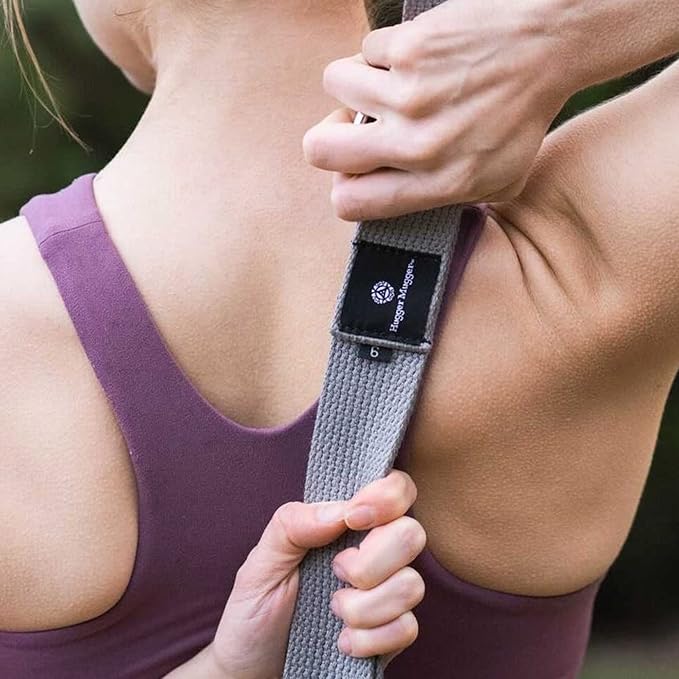 Hugger Mugger Cinch Cotton Yoga Strap - Super Strong Cotton, Quiet Cinch-Style Buckle, Long Length Great for Taller People-FlexoryFit