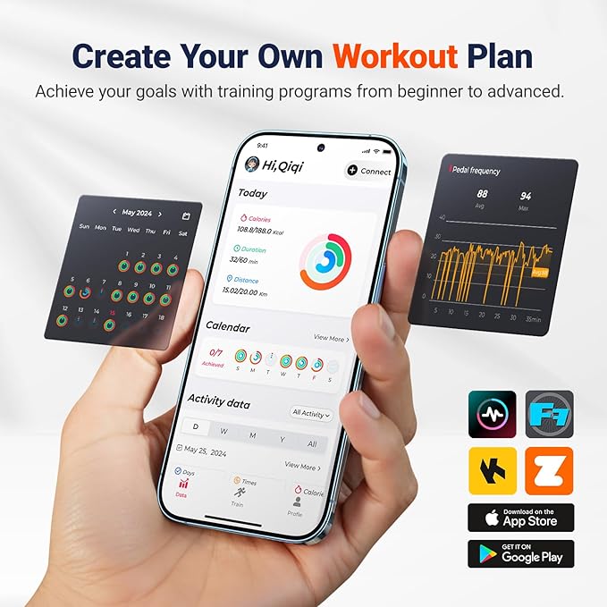 MERACH Indoor Cycling Bike, Exercise Bike for Home with Magnetic, Bluetooth Stationary Bike with APP Data Tracking, and Tablet Holder-FlexoryFit