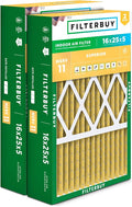 Filterbuy 16x25x5 Air Filter MERV 11 Allergen Defense (2-Pack), Pleated HVAC AC Furnace Air Filters for Honeywell FC100A1029, Lennox X6670, Carrier, & More (Actual Size: 15.75 x 24.75 x 4.38 Inches)
