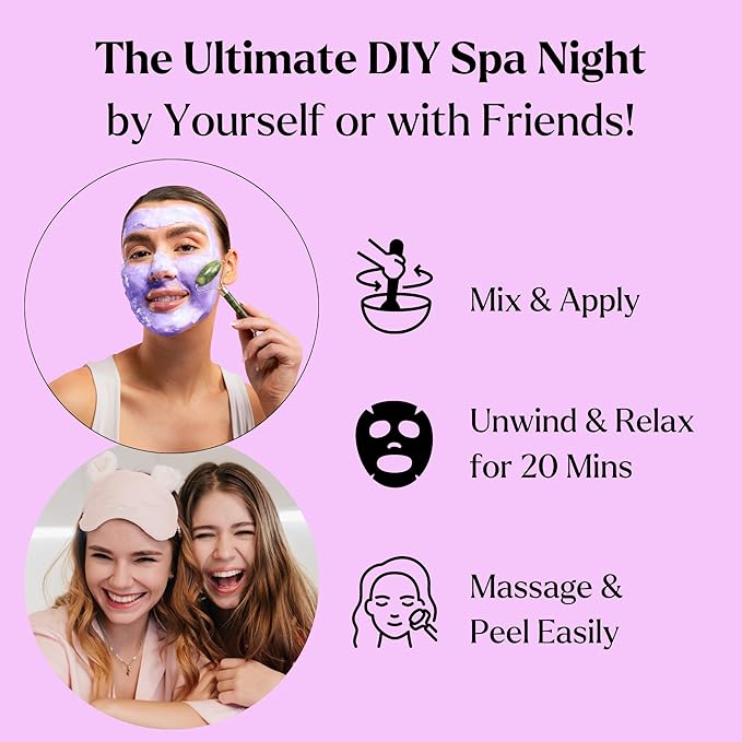 Jelly Face Mask for Facials - Lavender Hydrating, Brightening & Nourishing Jelly Mask with Free Jade Roller & Spatula | Professional Hydrojelly Masks | Vajacial Jelly Mask | 23 Oz Jar Skin Care-FlexoryFit