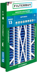 Filterbuy 20x30x5 Air Filter MERV 13 Optimal Defense (1-Pack), Pleated HVAC AC Furnace Air Filters Replacement for Honeywell Return Grille (Actual Size: 18.38 x 28.63 x 3.69 Inches)