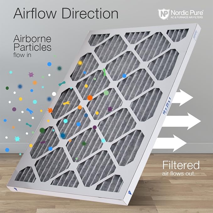 Nordic Pure 12x12x1 Furnace Air Filters MERV 8 Pleated Plus Carbon 2 Pack - Image 8