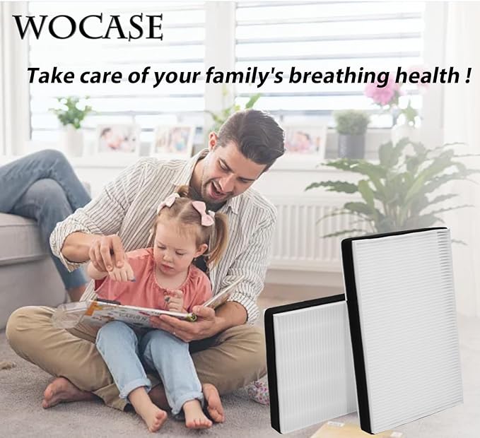2 Packs F2 A2 H13 True HEPA Filter Replacement Compatible with 3M Filtrete Room Air Purifier Models FAP-C02WA-G2 FAP-C03BA-G2 FAP-T03BA-G2 FAP-SCO2N FAP-CO2-A2 FAP-CO3-A2 FAP-TO3-A2