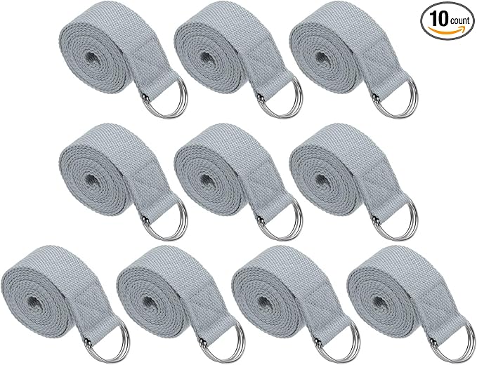 PATIKIL Yoga Strap for Stretching, Cotton Yoga Belt with Adjustable Metal D-Ring Buckle Stretch Band for Fitness Pilates-FlexoryFit