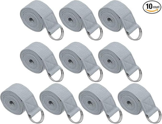 PATIKIL Yoga Strap for Stretching, Cotton Yoga Belt with Adjustable Metal D-Ring Buckle Stretch Band for Fitness Pilates-FlexoryFit