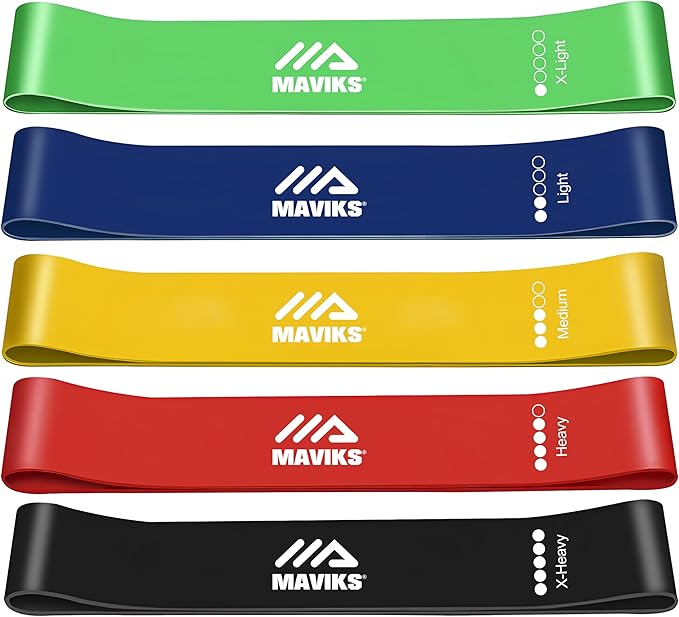 Exercise Resistance Bands for Working Out Set of 5 for Women and Men, Stretch Bands for Exercise, Physical Therapy, Arms Legs Workout, Stretching, Home Fitness-FlexoryFit