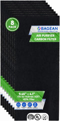 Bagean Activated Carbon Pre Filter 9.5" x 4.1" Compatible with Bionaire & Holmes AER1 Filter Replacement - Fits AER 1 Holmes Air Purifier Filters - Removes Odors and Freshen the Air (8-Pack)