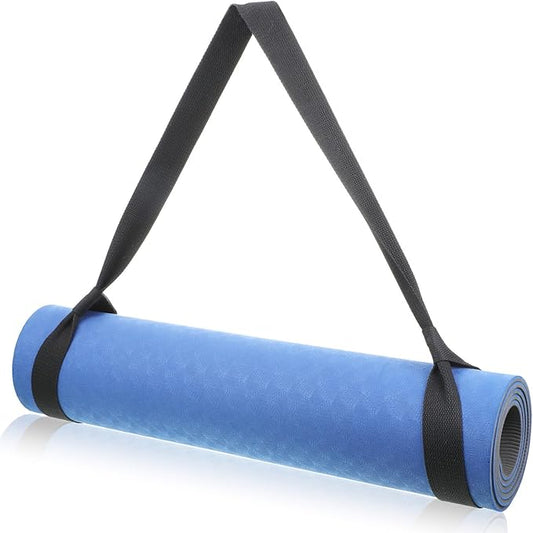 Black Yoga Mat Sling 1 Pcs Multi-purpose Straps Easy-Cinch Yoga Mats Holder Adjustable Strap Hands-Free Easy to Carry for Carrier and Organizing - Mat Not Included-FlexoryFit