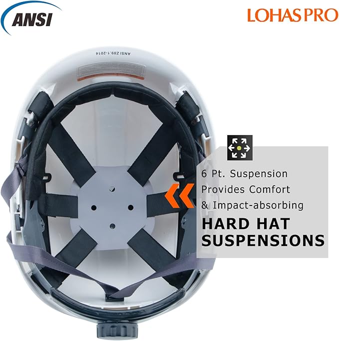 LOHASPRO Arborist Forestry Helmet Safety Hard Hat with Visor and Ear Muffs for Tree Service Logging Cutting Wood Chainsaw Helmet Garden Work Trimming Mowing(P91 White+Smoked Visor+Earmuff)