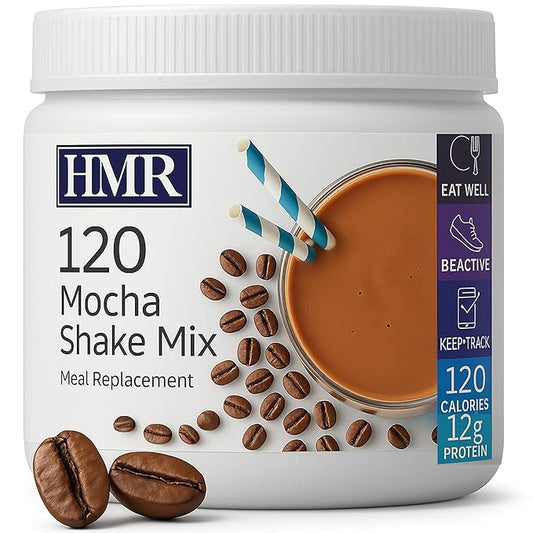 HMR 120 Shake Meal Replacement Powder | Mocha Shake Mix to Support Healthy Weight Loss | 12g of Protein | Nutritional Drink | Low Calorie Food | 12 Servings-FlexoryFit