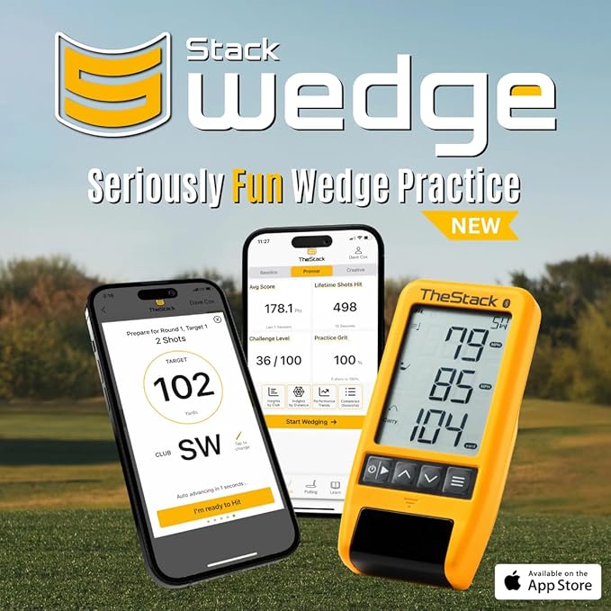 TheStack™ Radar | Golf Launch Monitor | App-Based Training System and Golf Swing Analyzer | Trainer Golf Swing Training Aid | Golf Launch Monitor Portable