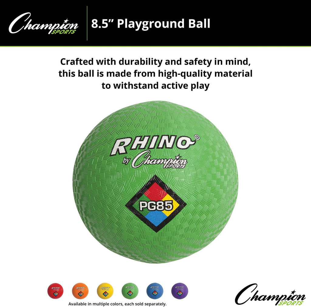 Champion Sports Playground Balls – Single Balls & Sets, Multiple Colors, Durable Nylon-Wound Construction for Kickball & Indoor/Outdoor Play