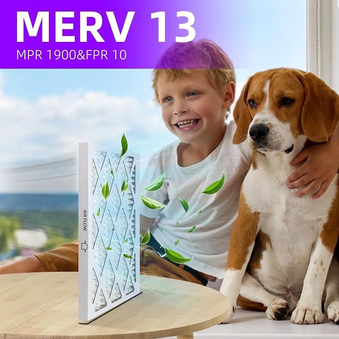 18x18x1 MERV 13 Pleated Air Filter MPR 1900 & FPR 10, Furnace Air Filters - Image 3